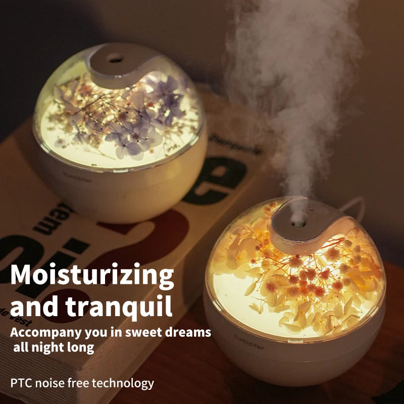 Eternal Flower Humidifier – Silent Night Light Air Diffuser