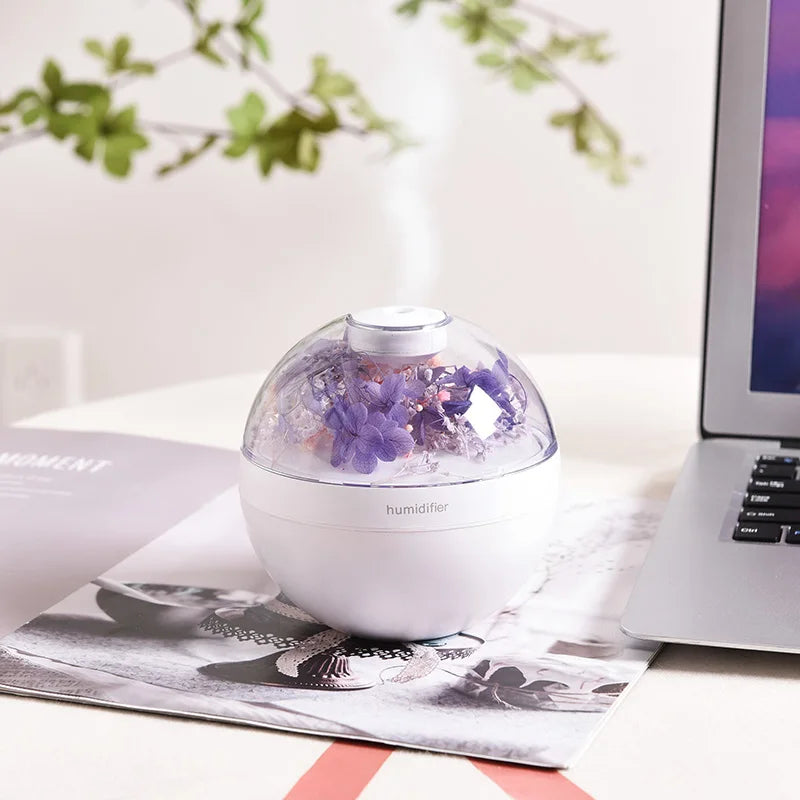 Eternal Flower Humidifier – Silent Night Light Air Diffuser