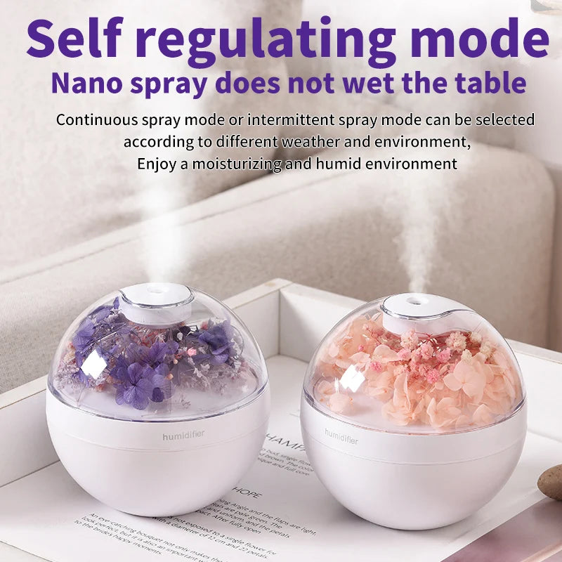 Eternal Flower Humidifier – Silent Night Light Air Diffuser