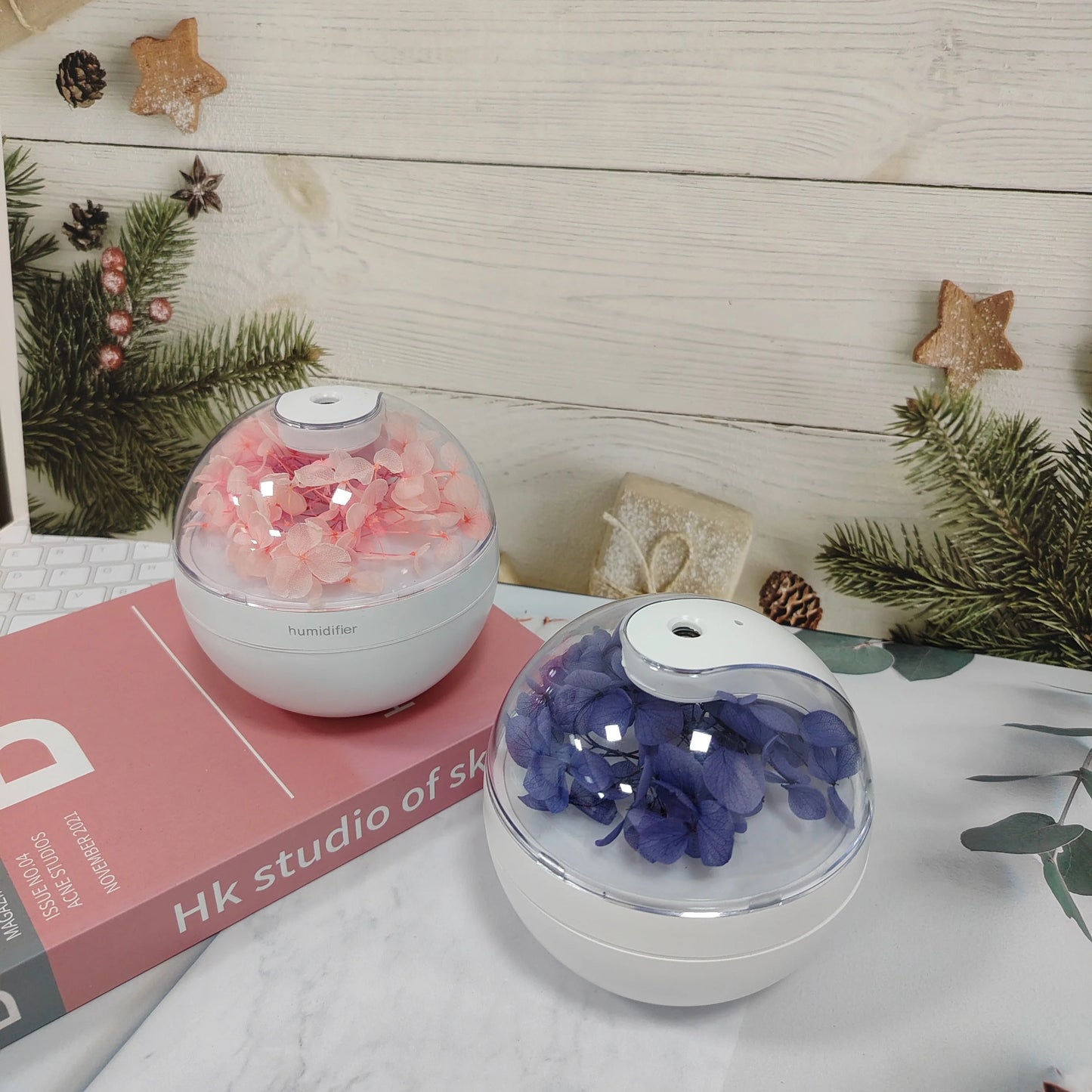 Eternal Flower Humidifier – Silent Night Light Air Diffuser
